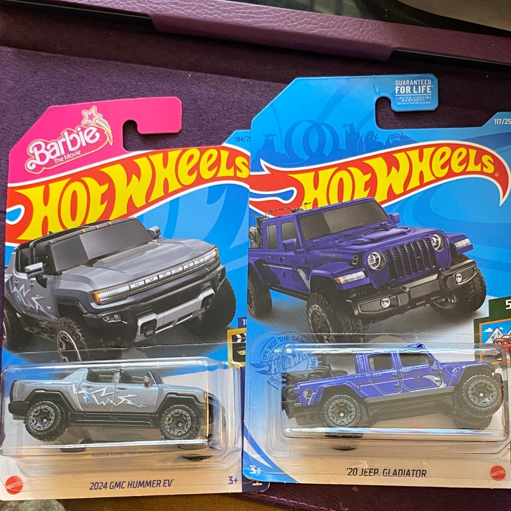 Jeep Gladiator and Hummer EV Toy Cars - Blue and Black